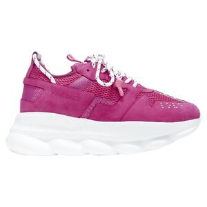 Versace Chain Reaction Blowzy all pink suede low top chunky sneaker